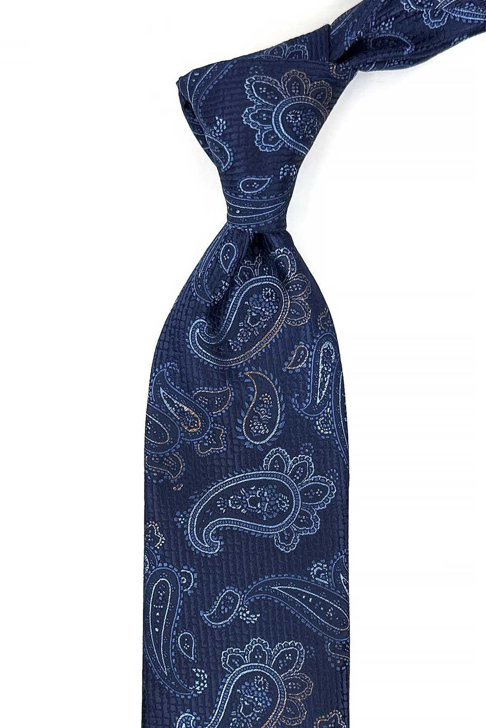 Lacivert Şal Desen Mendilli Klasik Kravat KK13129