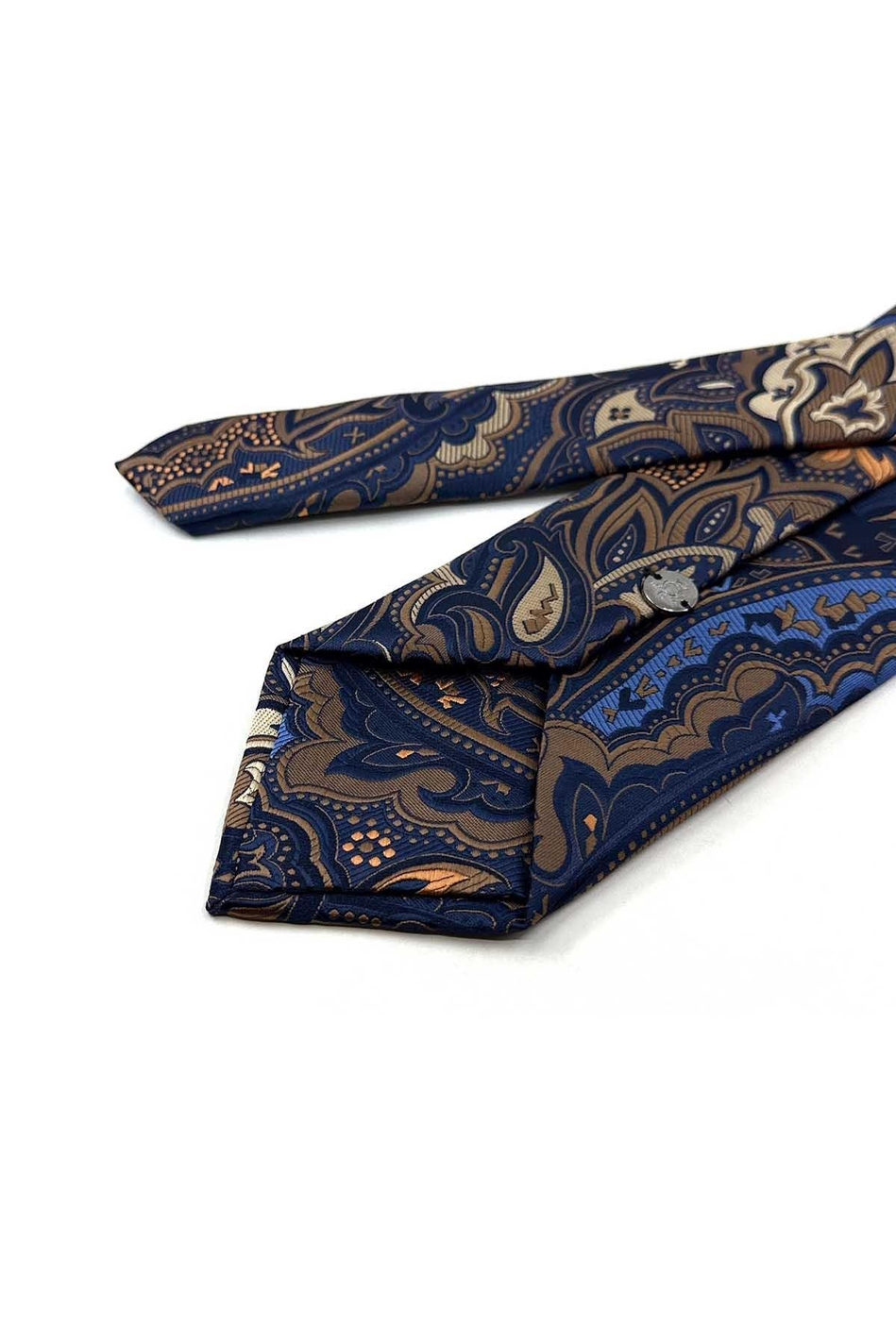 Lacivert Şal Desen Mendilli Klasik Kravat KK13315