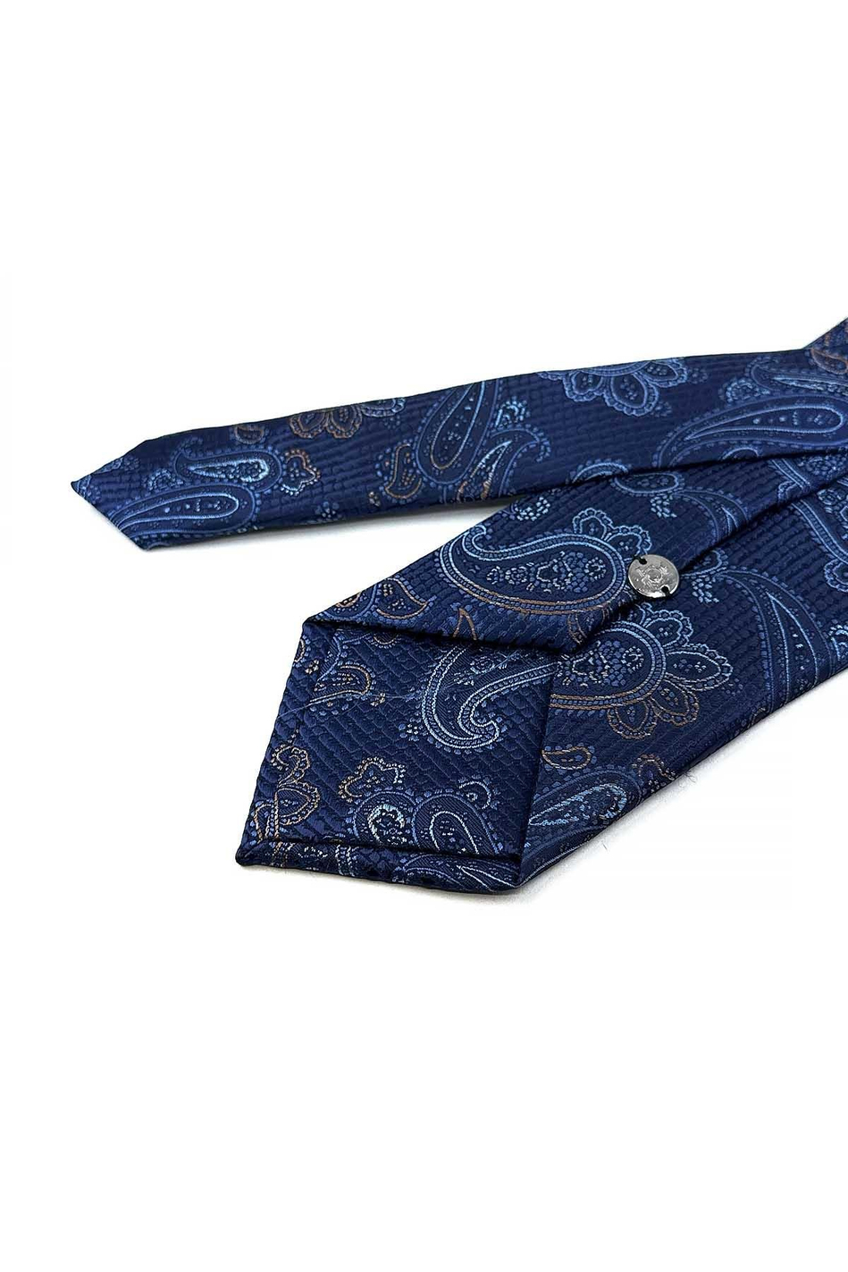 Lacivert Şal Desen Mendilli Klasik Kravat KK13129