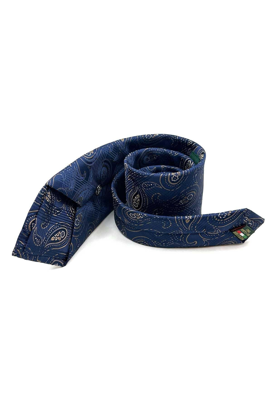 Lacivert Şal Desen Mendilli Klasik Kravat KK13011