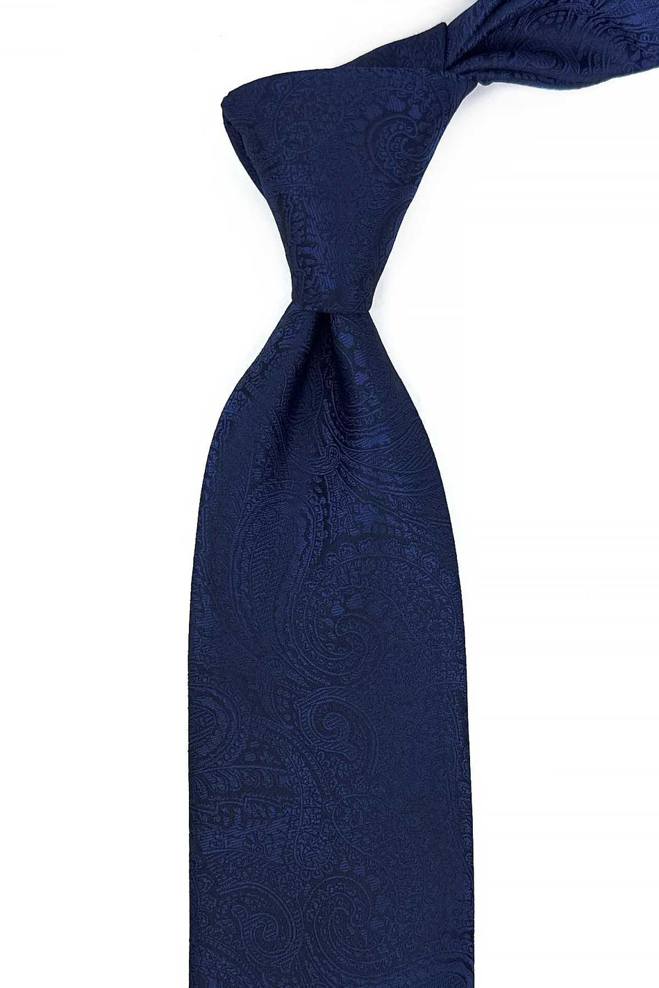 Lacivert Şal Desen Mendilli Klasik Kravat KK13123