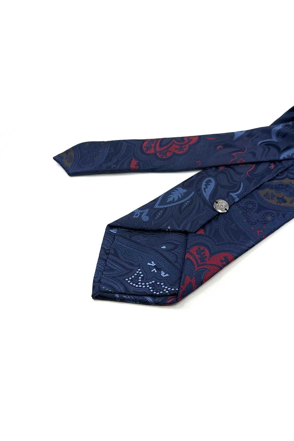 Lacivert Şal Desen Mendilli Klasik Kravat KK13320