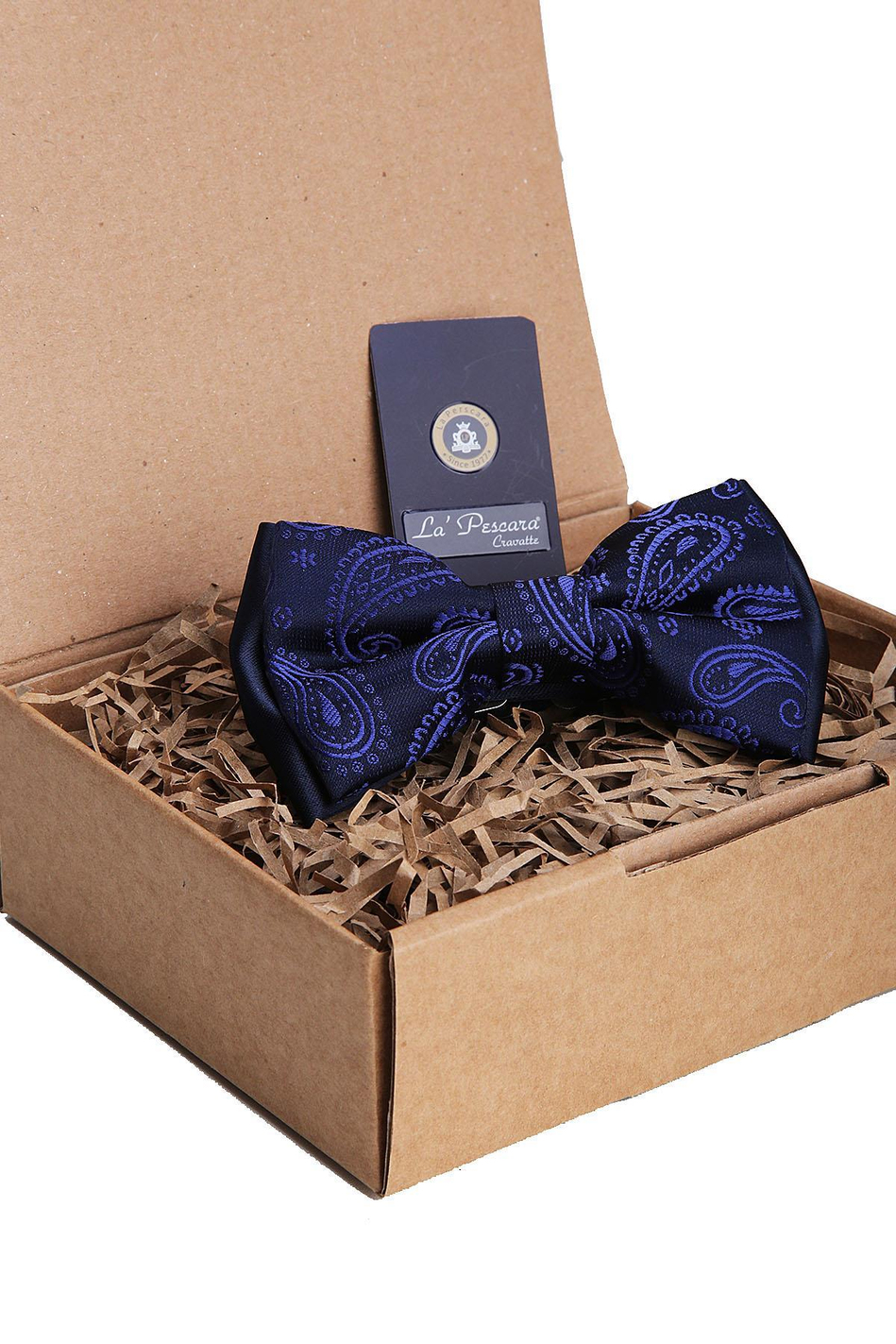 Lacivert Şal Desen Papyon P1247