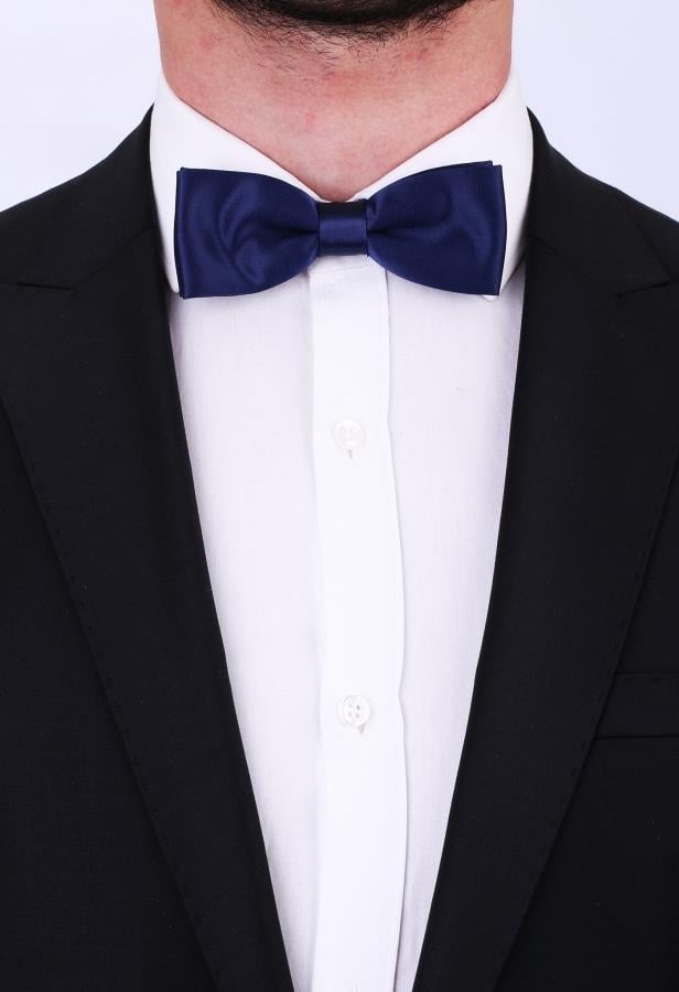 Lacivert Slim Saten Papyon SP18