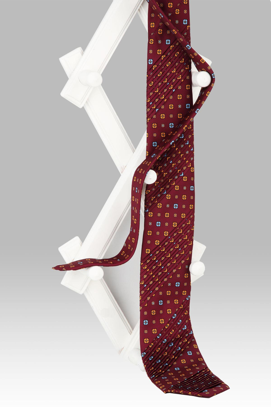 Langeuin Style Bordo Motif Desen İtalyan Piliseli Kravat CRK69
