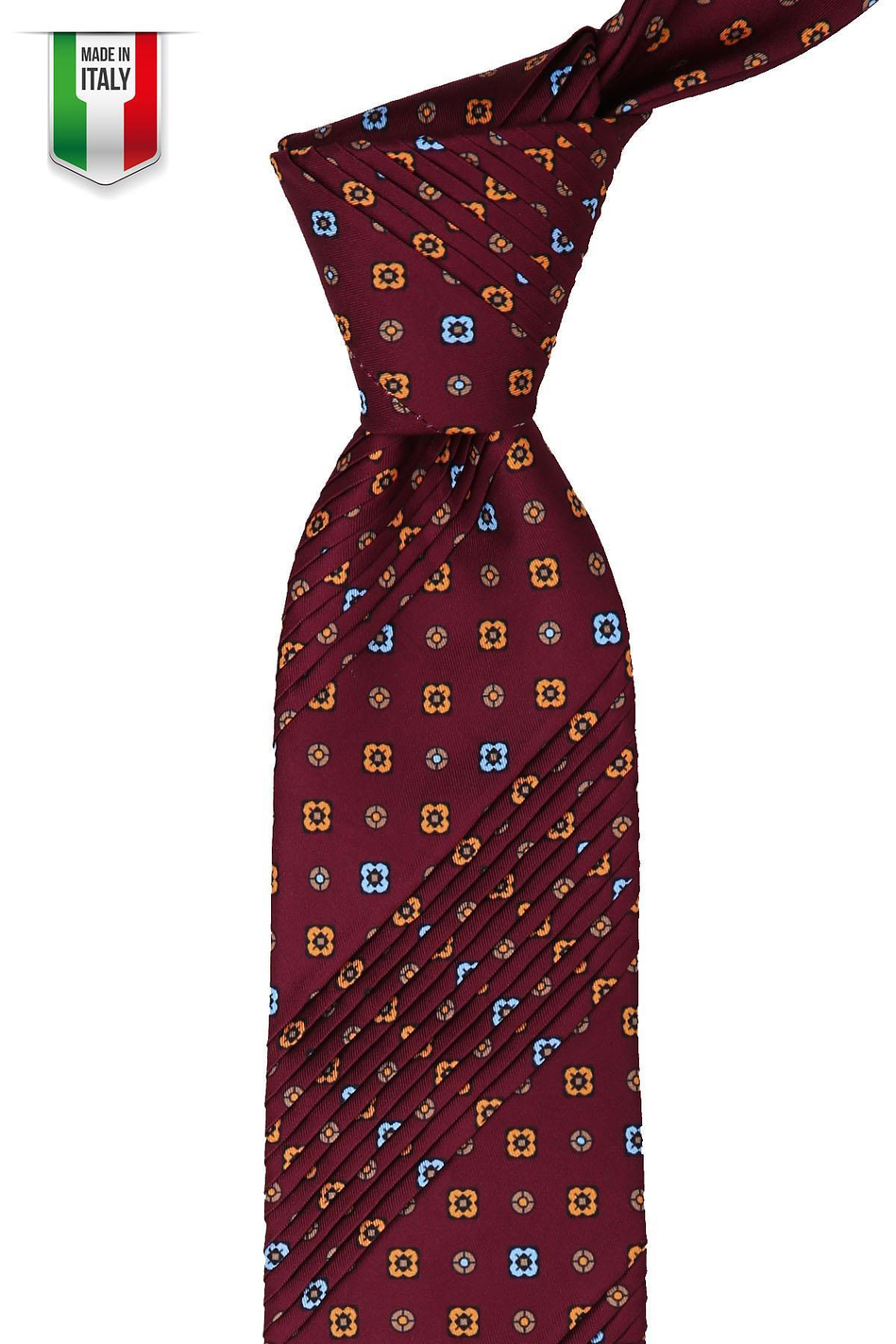 Langeuin Style Bordo Motif Desen İtalyan Piliseli Kravat CRK69