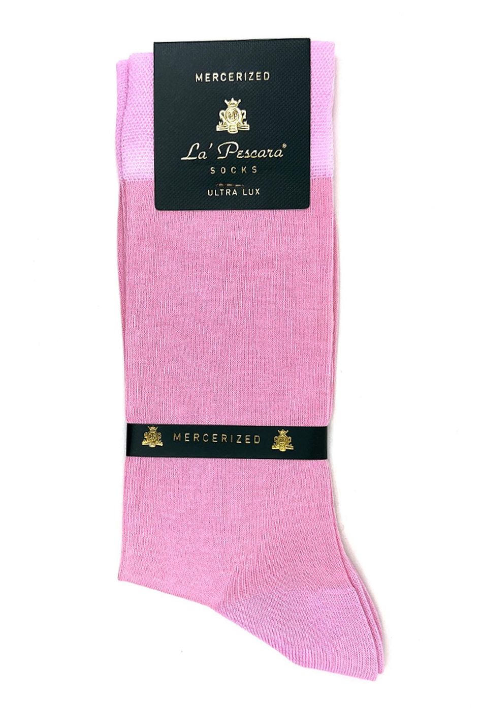 La'Pescara Ultra Lüks Pembe Merserize Erkek Çorap CRP220