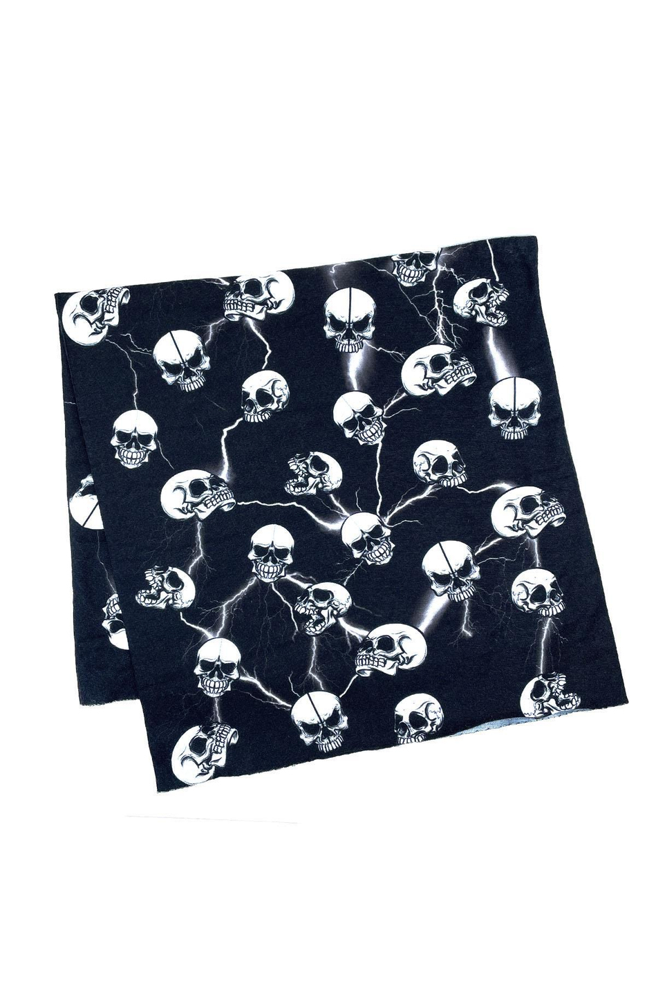 Lightning Skull Siyah Bandana BND22