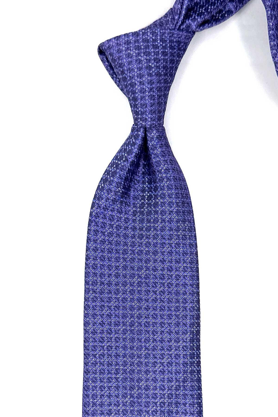 Lila Nokta Desen Mendilli Klasik Kravat KK12585