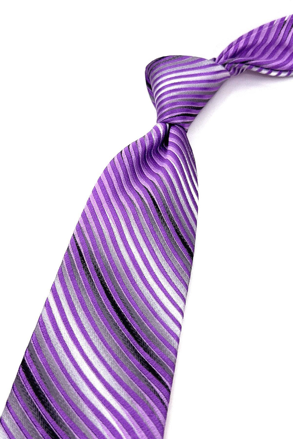 Lobia Style Lila Motif Desen İtalyan İpek Kravat İK1426