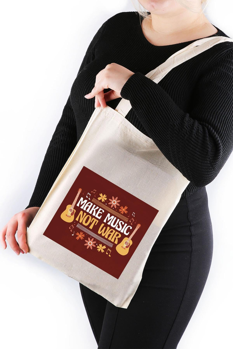 Make Music Not War Bez Çanta 30*40 Tote Bag TOT18
