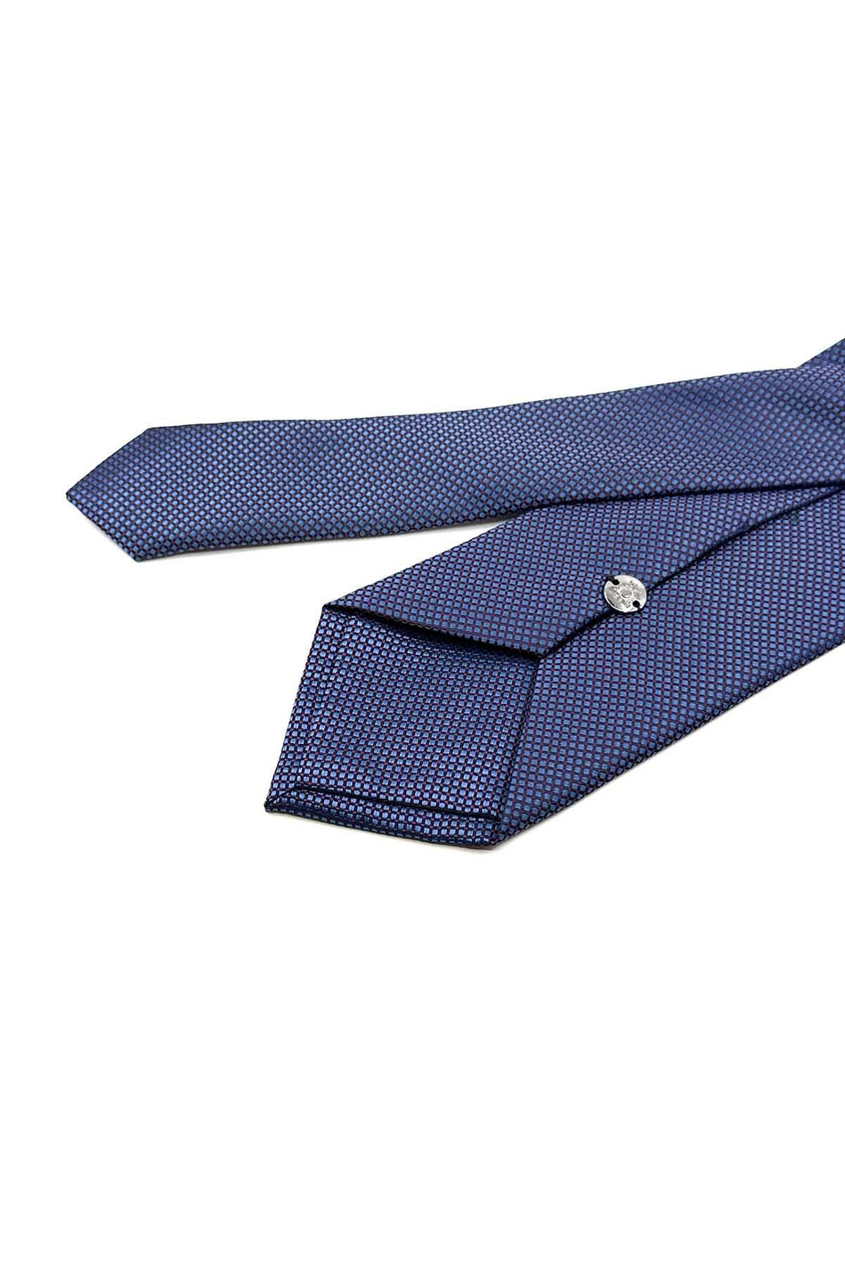 Mavi - Bej Kum Desen Mendilli Klasik Kravat KK12403