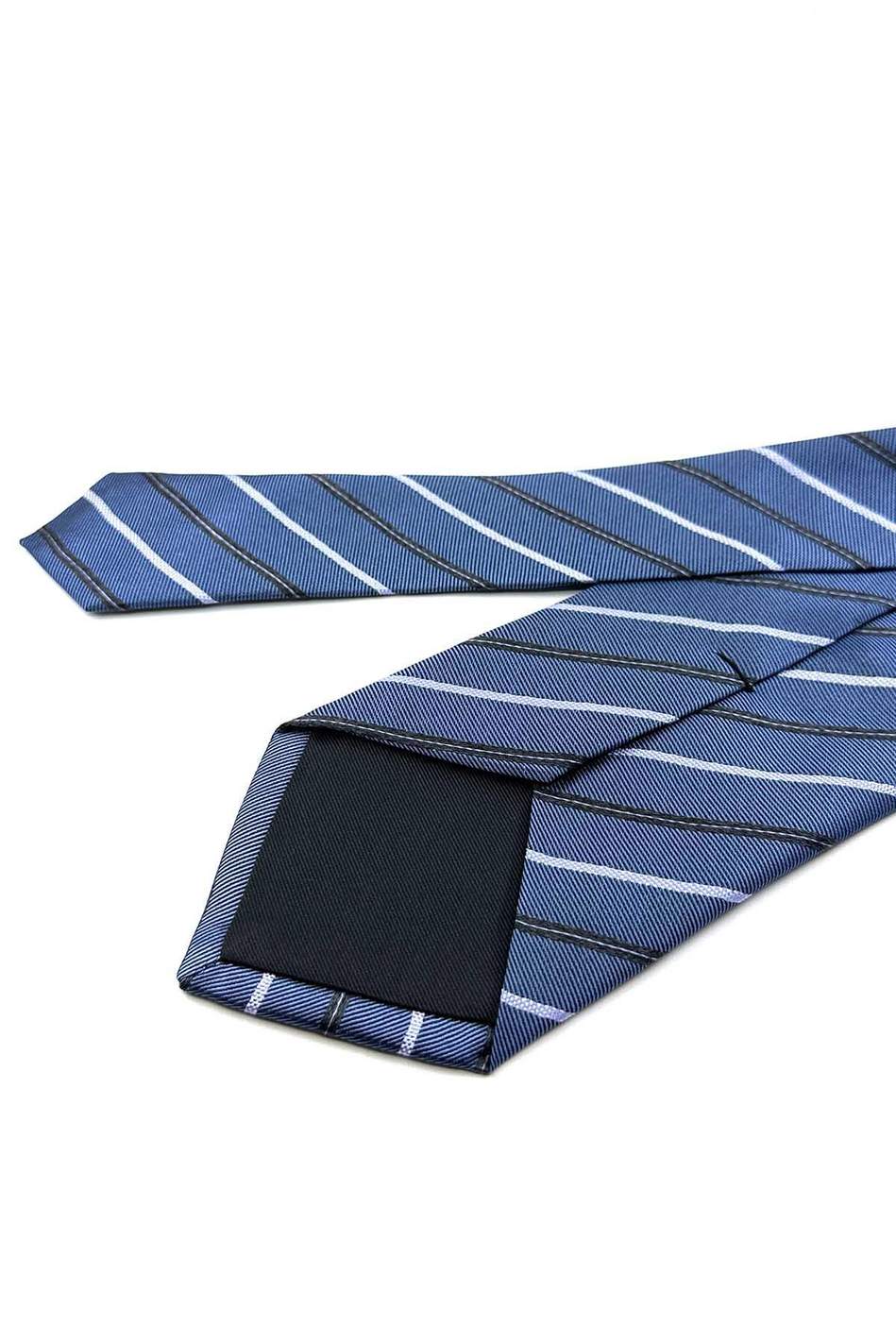 Mavi Çizgi Desen İtalyan İpek Kravat İK1638