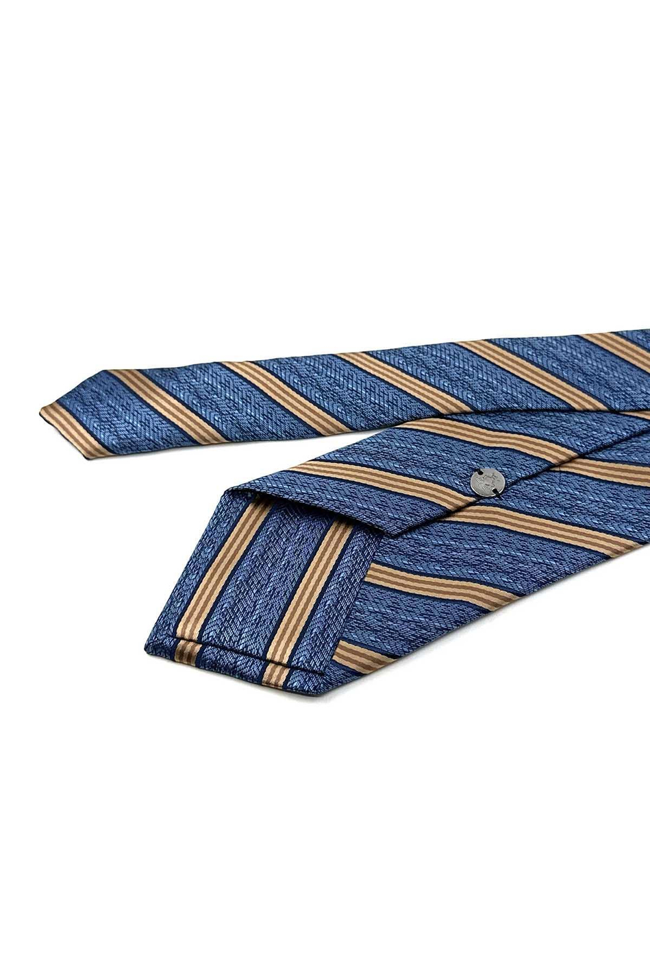 Mavi Çizgi Desen Mendilli Klasik Kravat KK13190