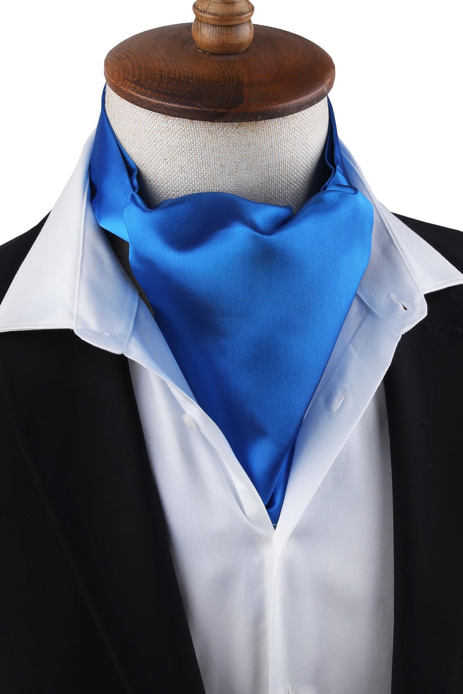 Mavi Düz Ascot Fular K575