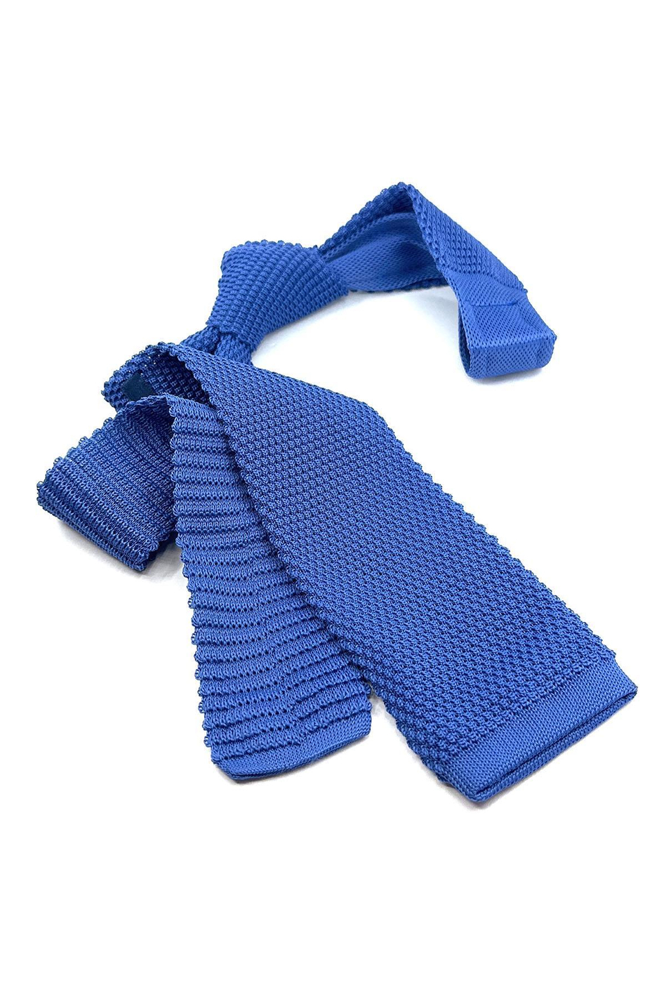 Mavi Düz Örgü Kravat ÖR8307