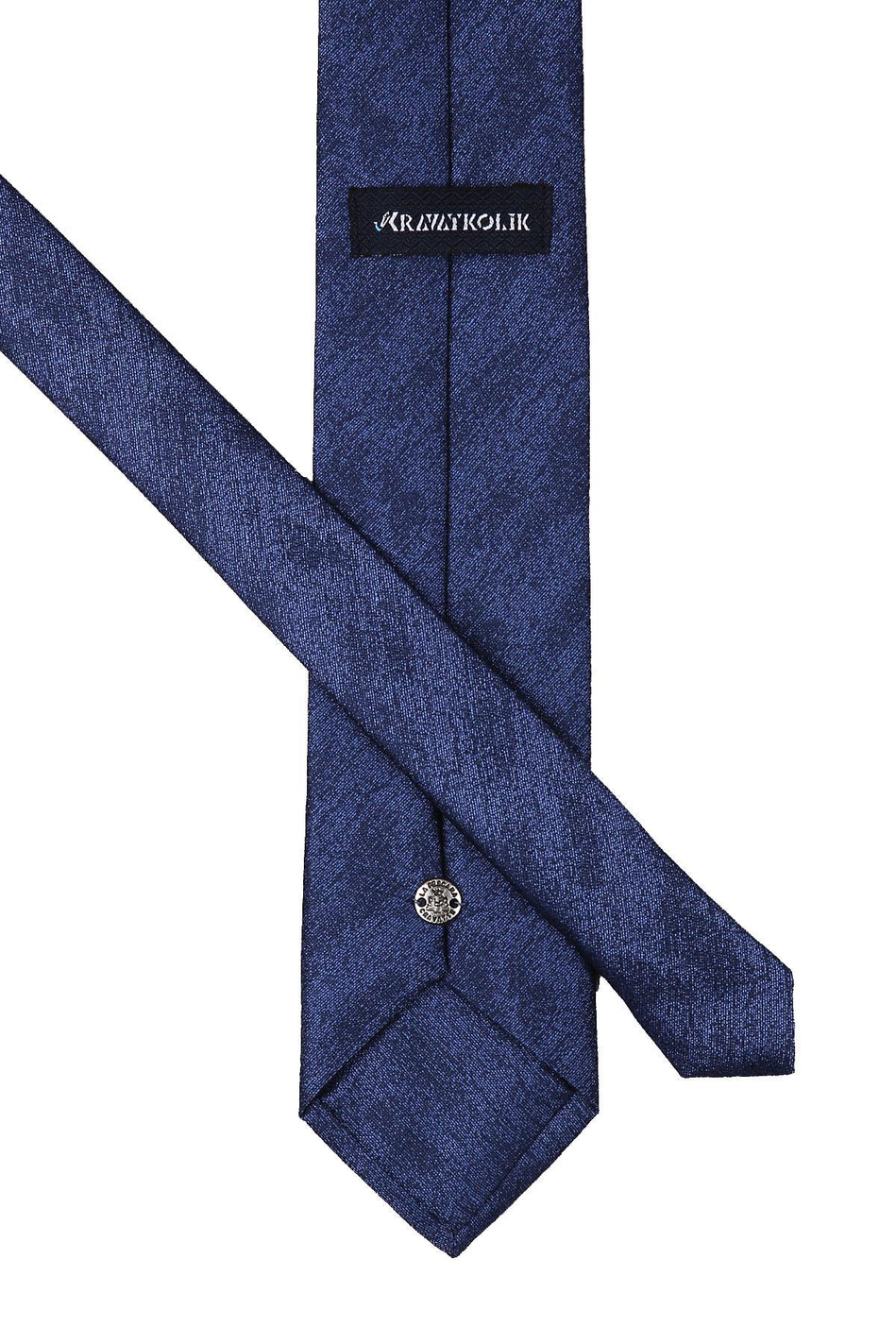 Mavi Kendinden Desen Mendilli Klasik Kravat KK10095