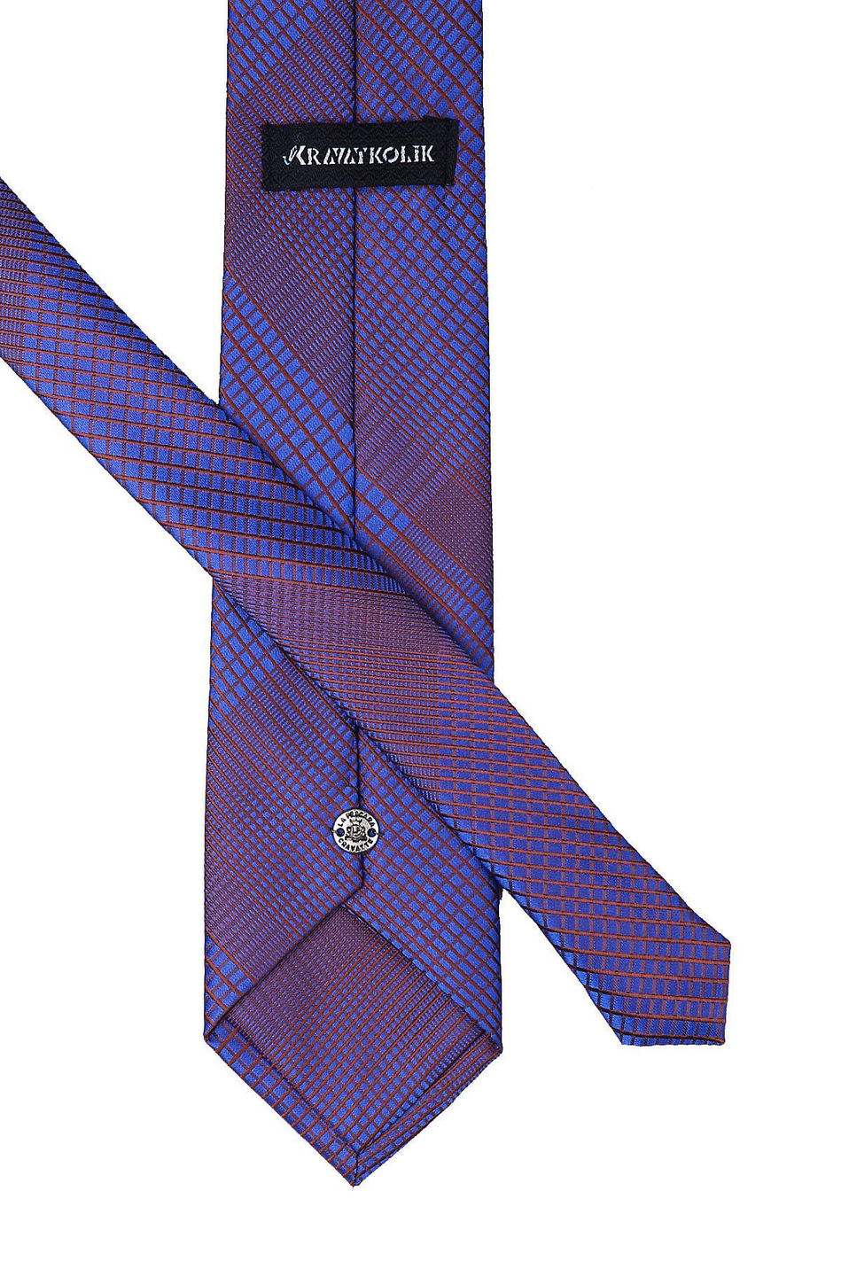 Mavi Kendinden Desen Mendilli Klasik Kravat KK9732