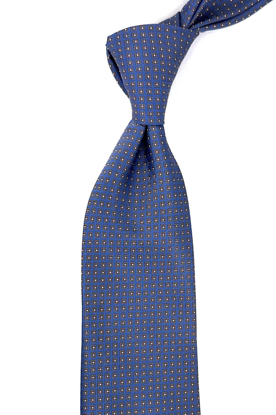 Mavi Küçük Desen Mendilli Klasik Kravat KK12381