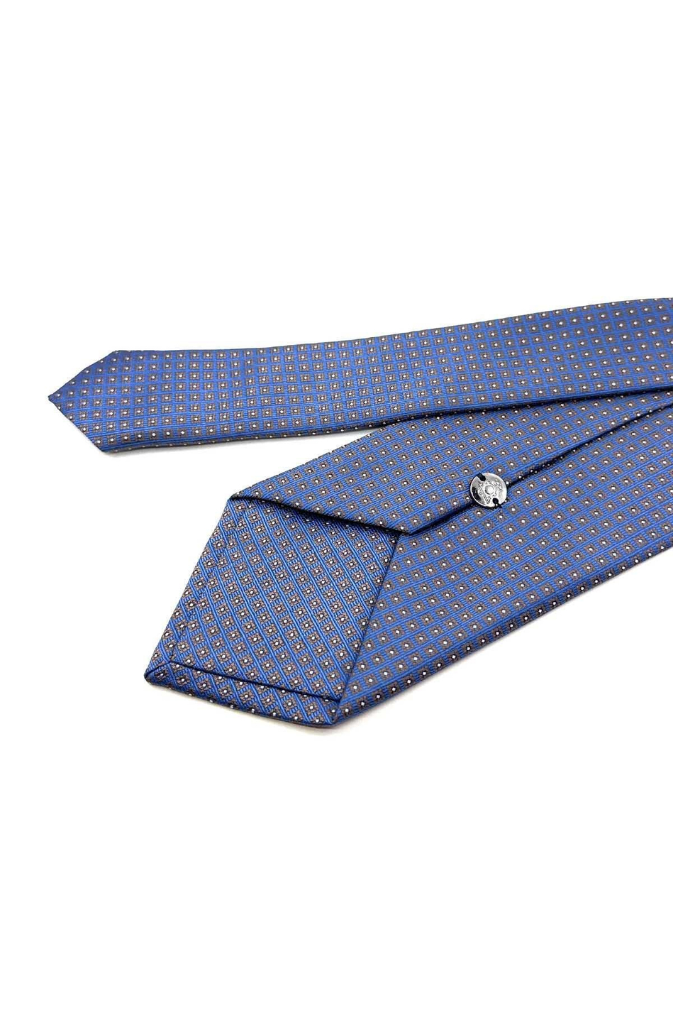 Mavi Küçük Desen Mendilli Klasik Kravat KK12381