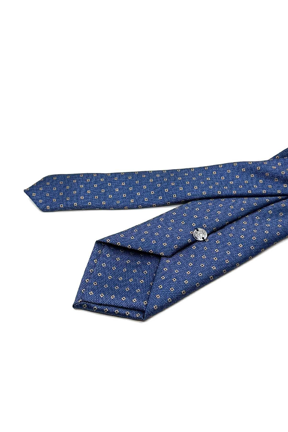 Mavi Küçük Desen Mendilli Klasik Kravat KK12944