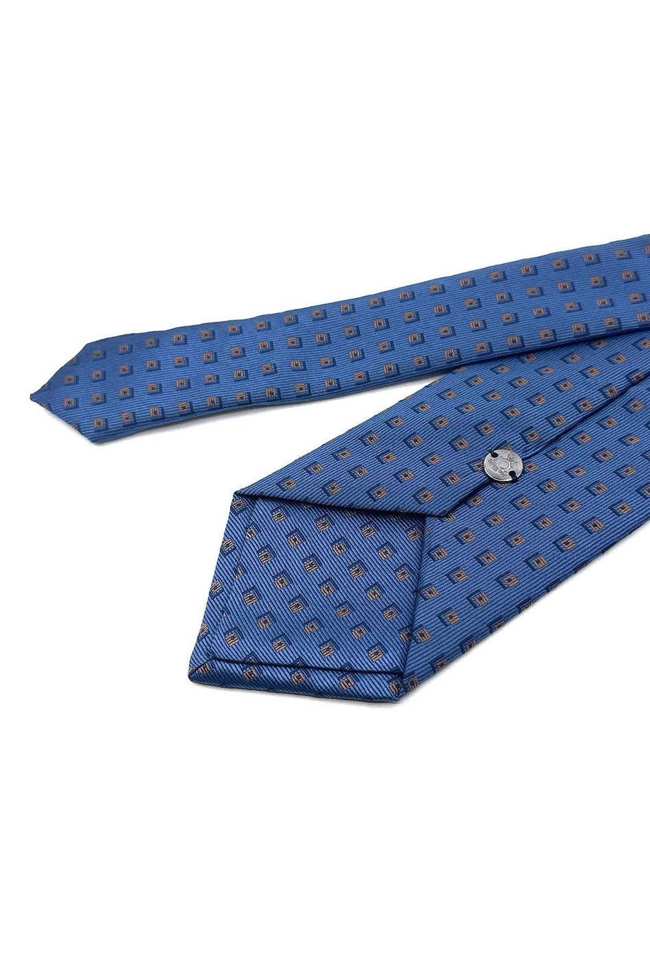 Mavi Küçük Desen Mendilli Klasik Kravat KK11846