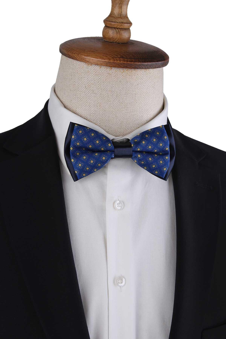 Mavi Küçük Desen Papyon P1981