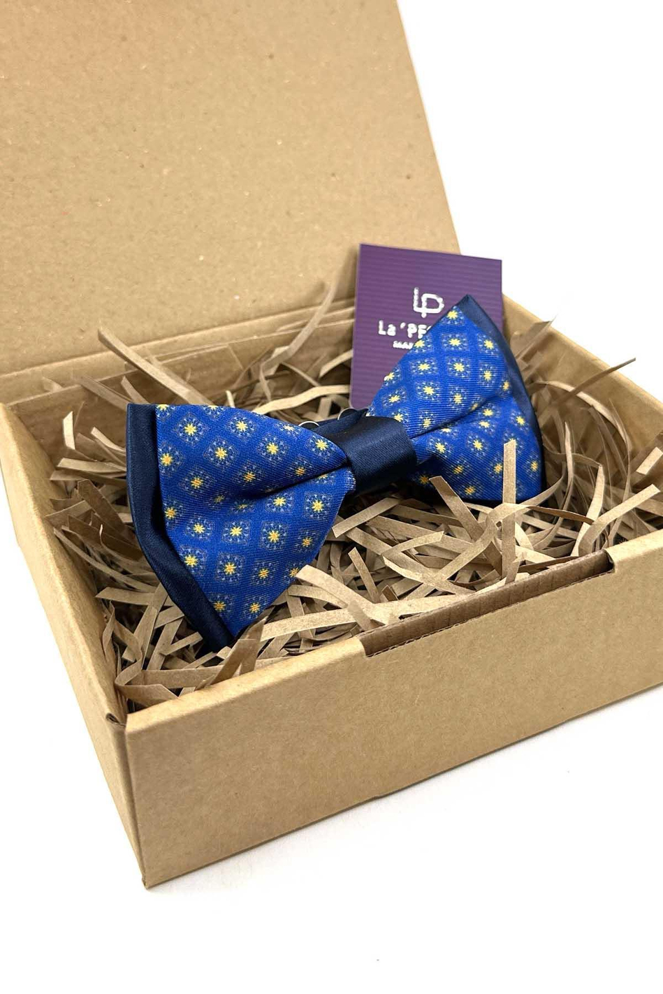 Mavi Küçük Desen Papyon P1981