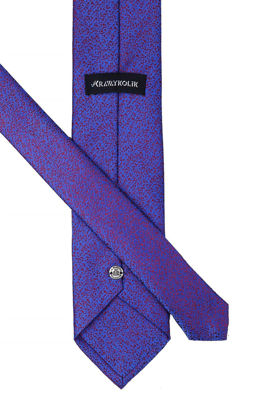 Mavi Kum Desen Mendilli Klasik Kravat KK10396