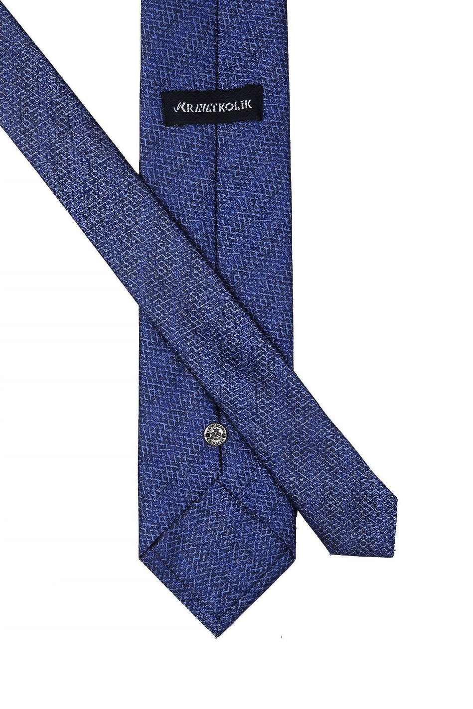 Mavi Kum Desen Mendilli Klasik Kravat KK10604