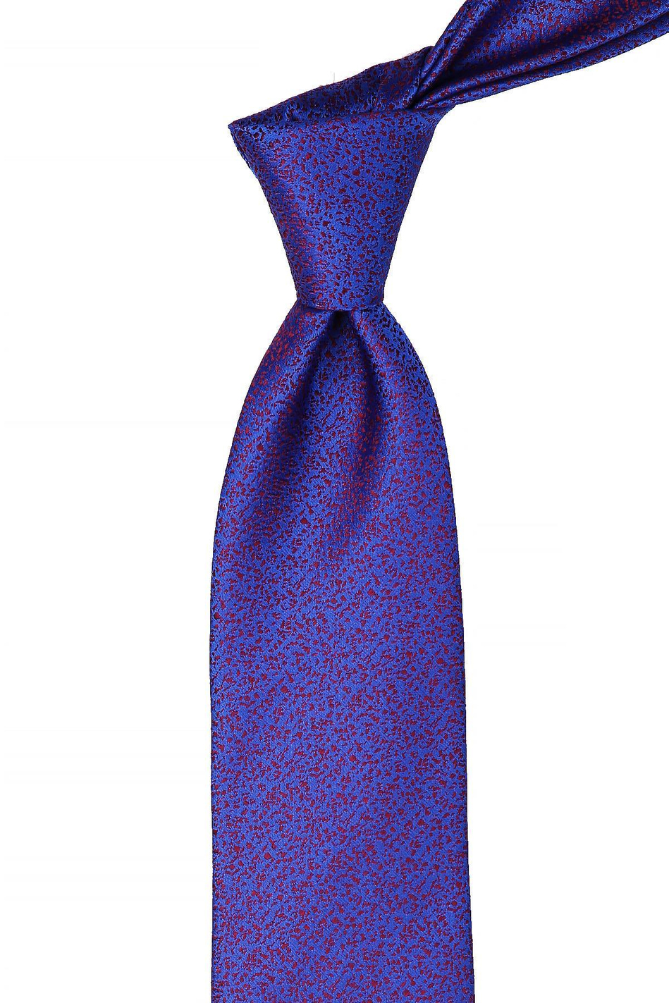 Mavi Kum Desen Mendilli Klasik Kravat KK10396