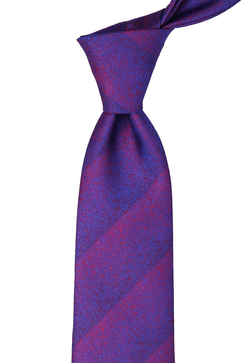 Mavi Kum Desen Mendilli Klasik Kravat KK10015