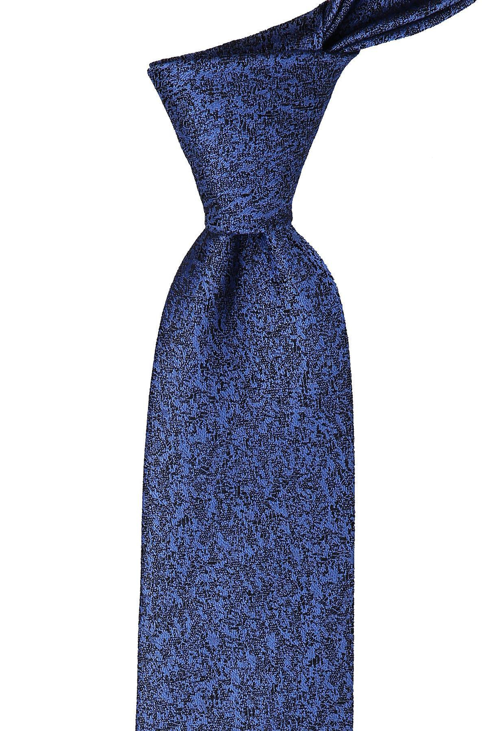 Mavi Kum Desen Mendilli Klasik Kravat KK9548