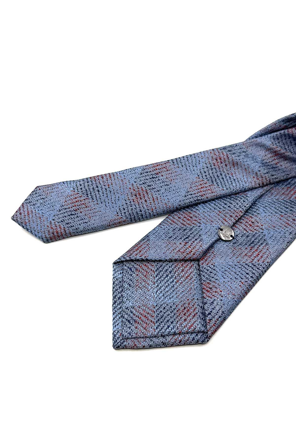 Mavi Kum Desen Mendilli Klasik Kravat KK12557