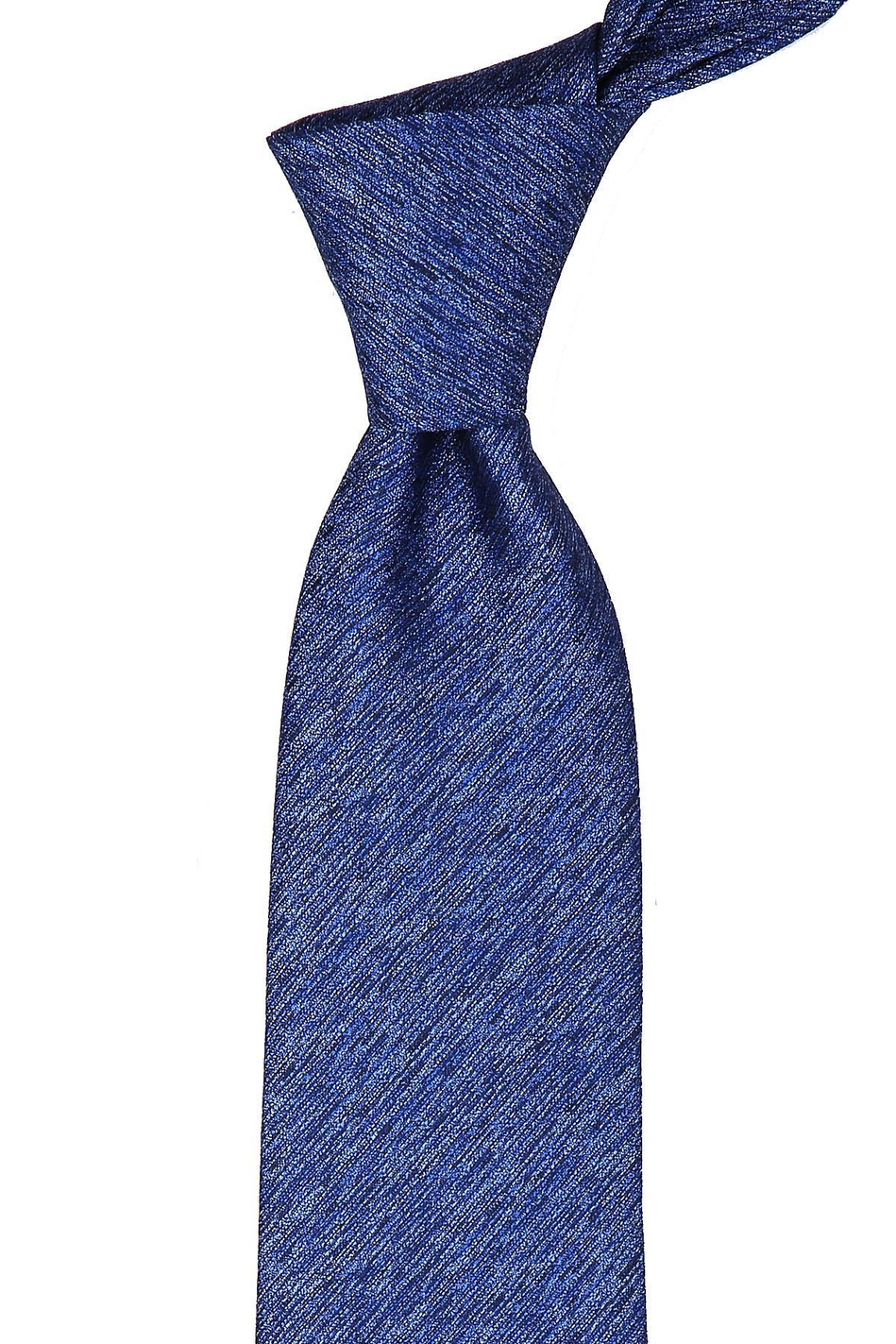 Mavi Kum Desen Mendilli Klasik Kravat KK9414