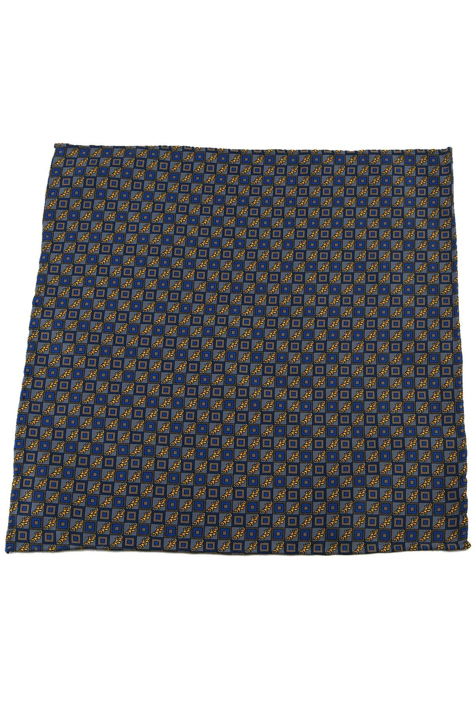 Mavi Motif Baskılı İpek Mendil SPS199