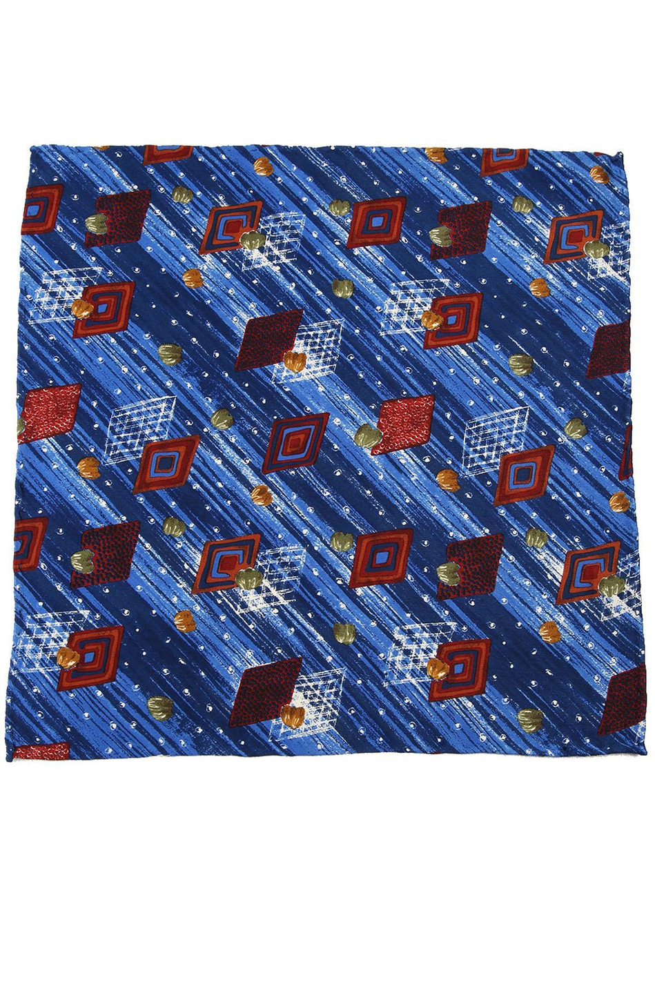 Mavi Motif Baskılı İpek Mendil SPS379
