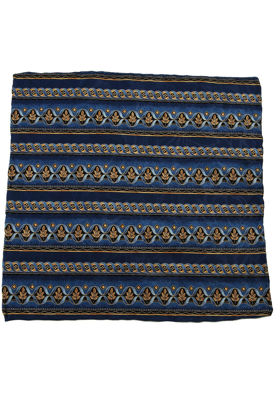 Mavi Motif Baskılı İpek Mendil SPS402