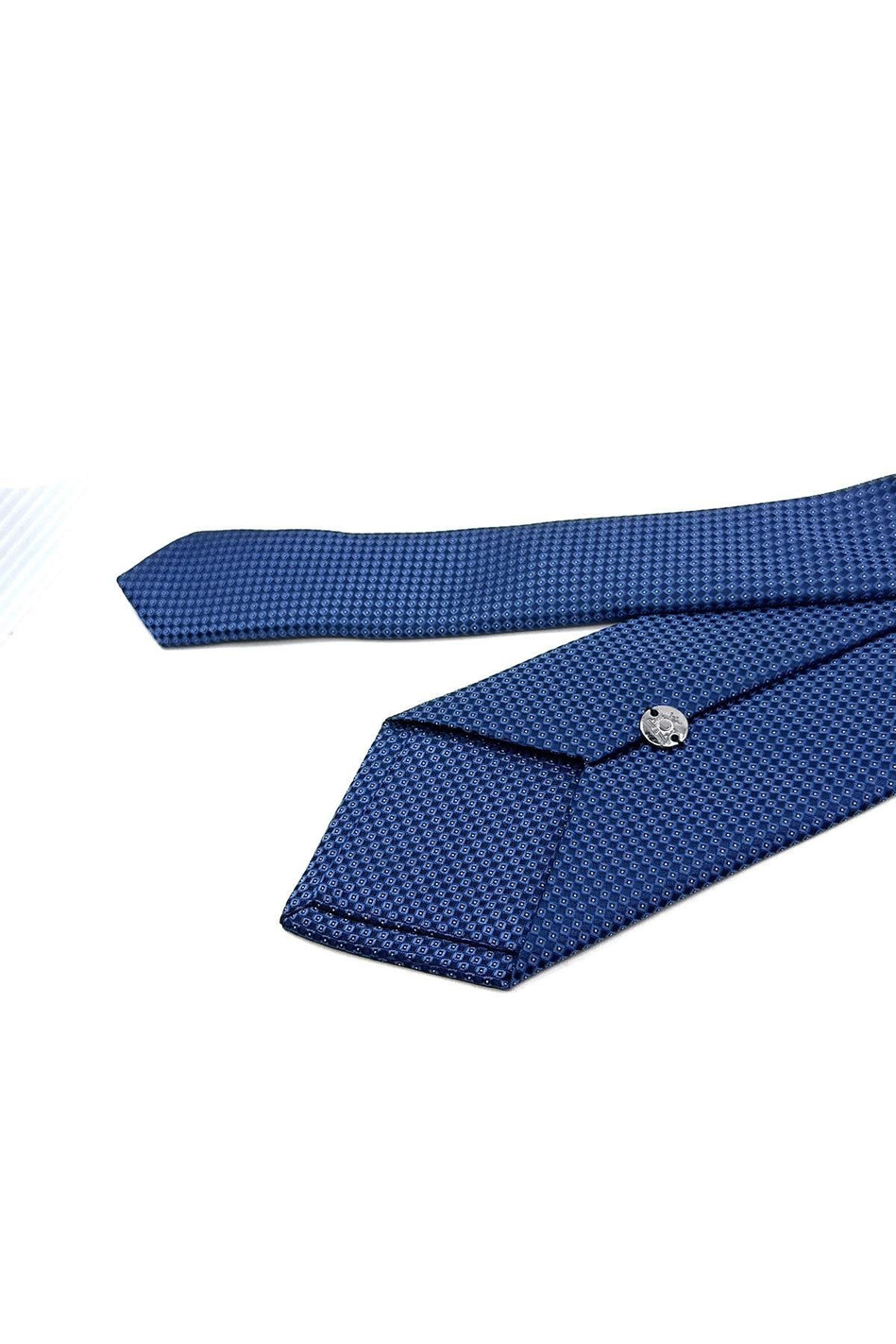 Mavi Nokta Desen Mendilli Klasik Kravat KK11892
