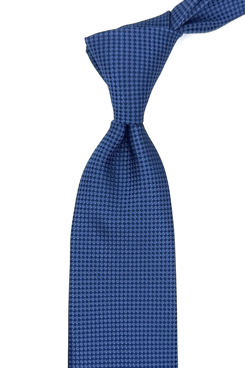 Mavi Nokta Desen Mendilli Klasik Kravat KK11892