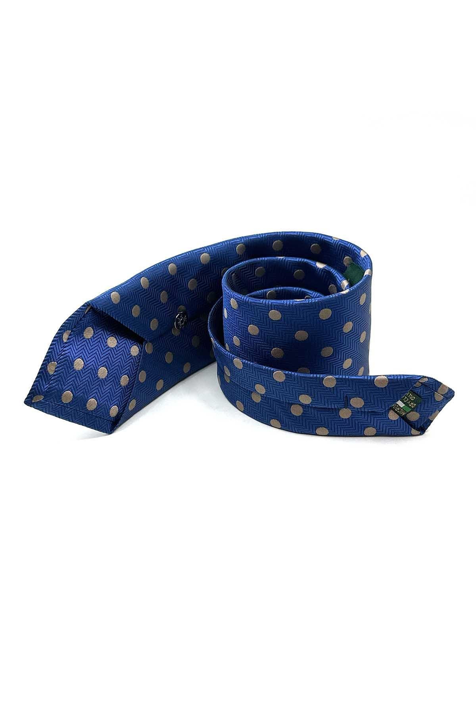 Mavi Puantiye Desen Mendilli Klasik Kravat KK13094