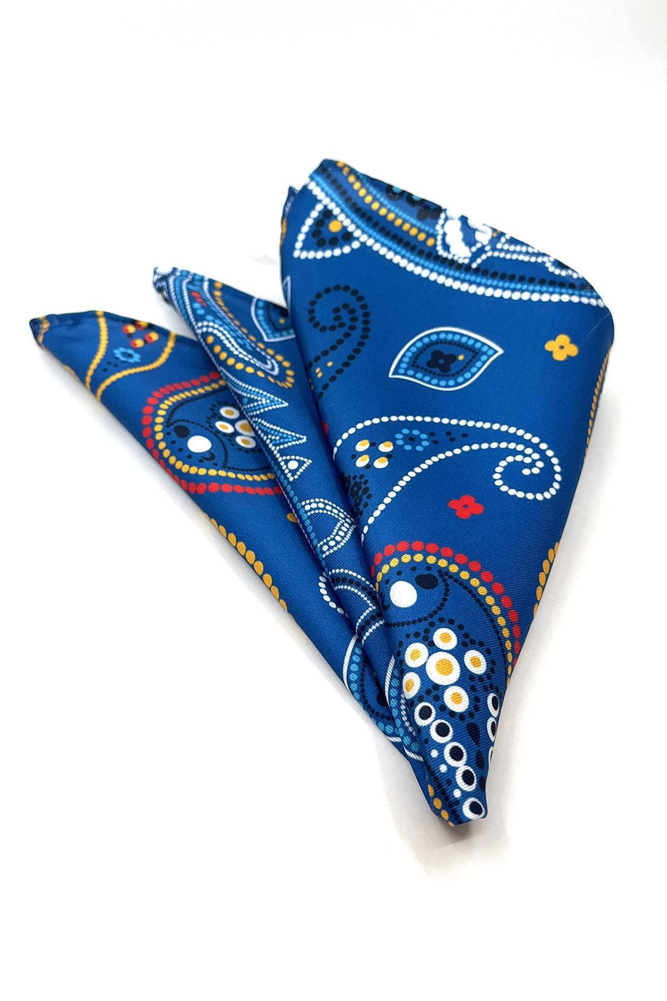 Mavi Şal Desen Erkek Cep Mendili SPS569-23