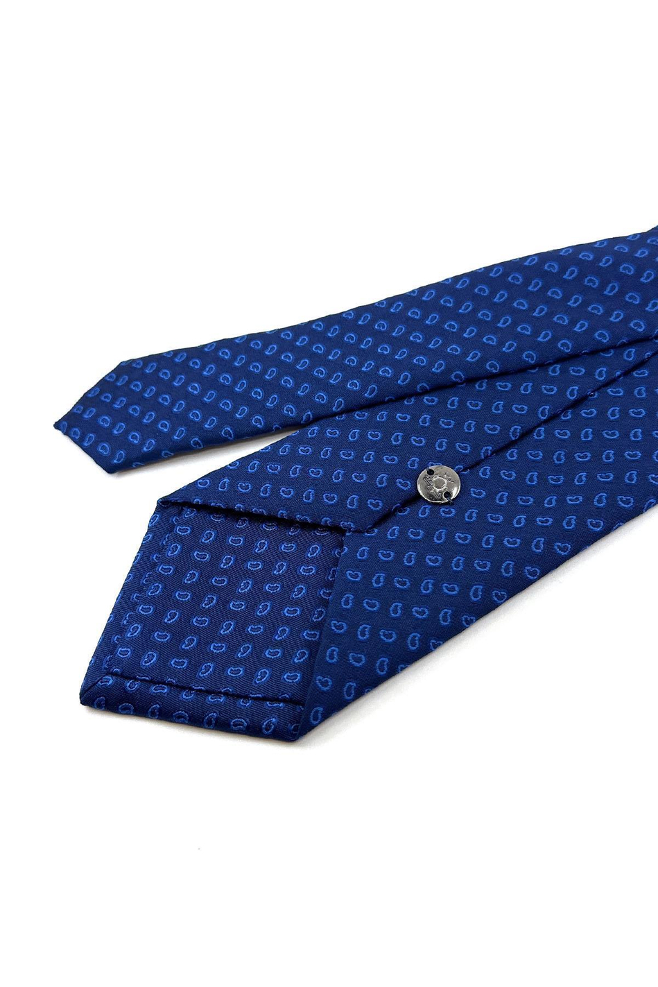 Mavi Şal Desen Mendilli Klasik Kravat KK11140