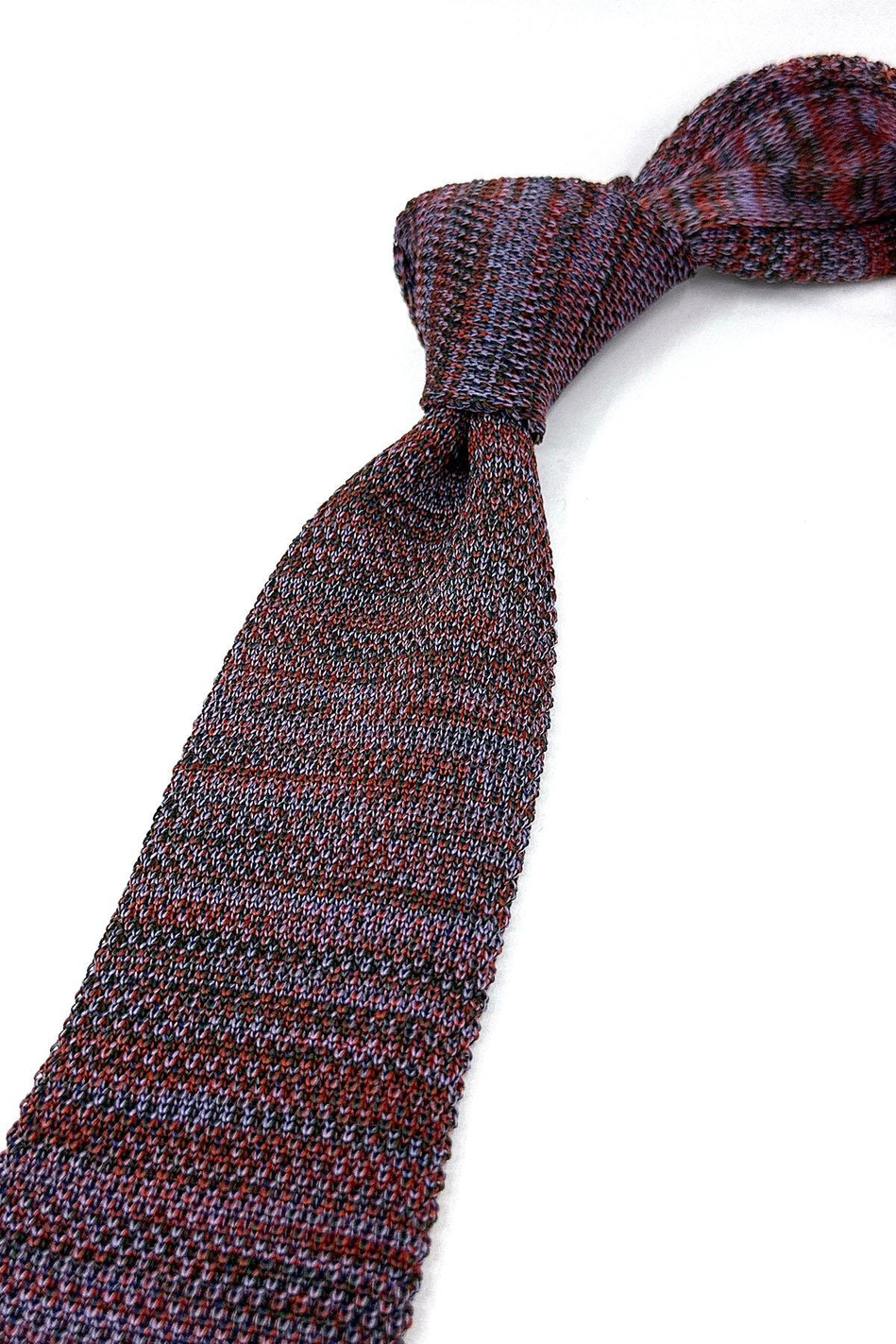 Mavi - Turuncu Kırçıllı Örgü Kravat ÖR8368