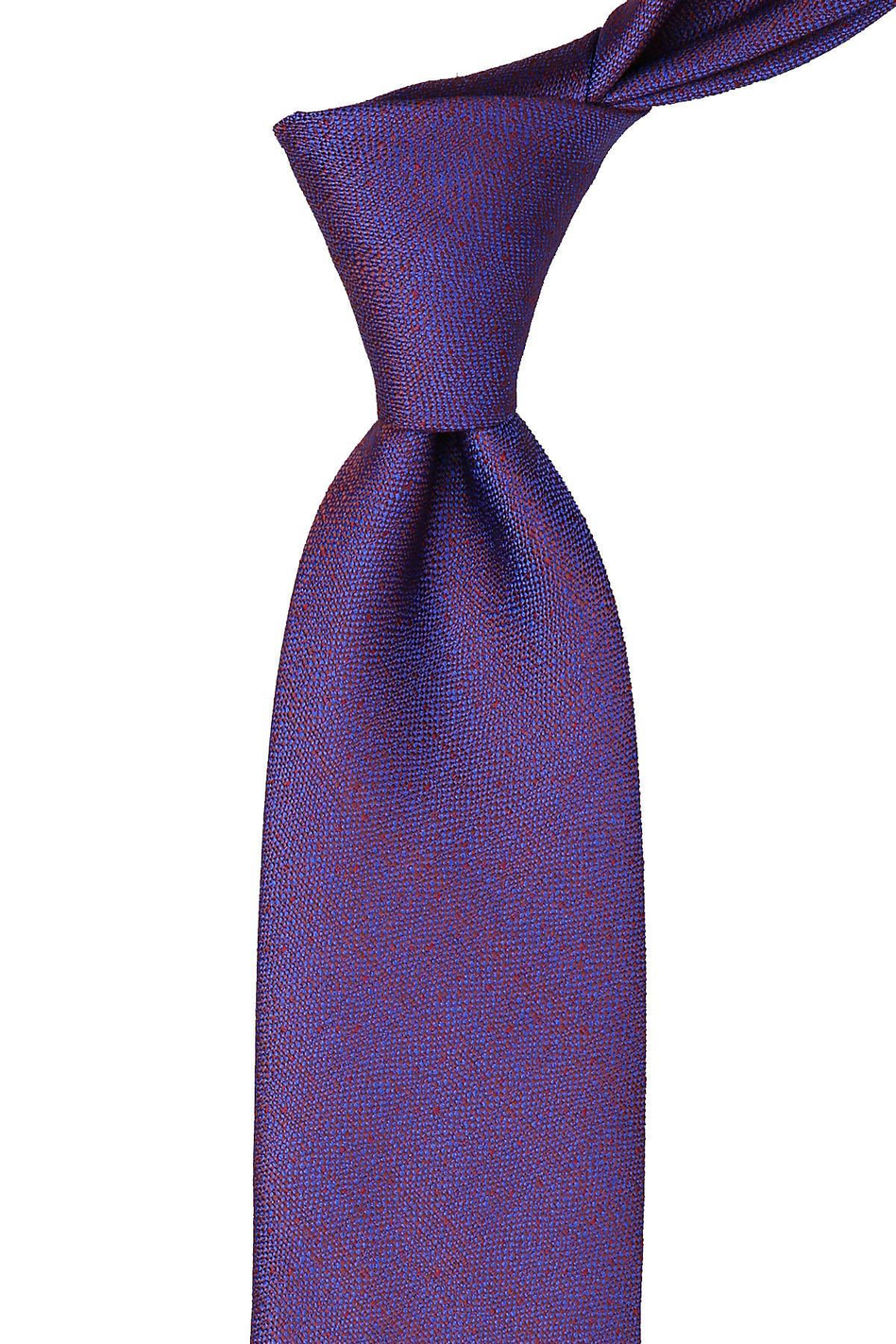 Mavi - Turuncu Kum Desen Mendilli Klasik Kravat KK9847