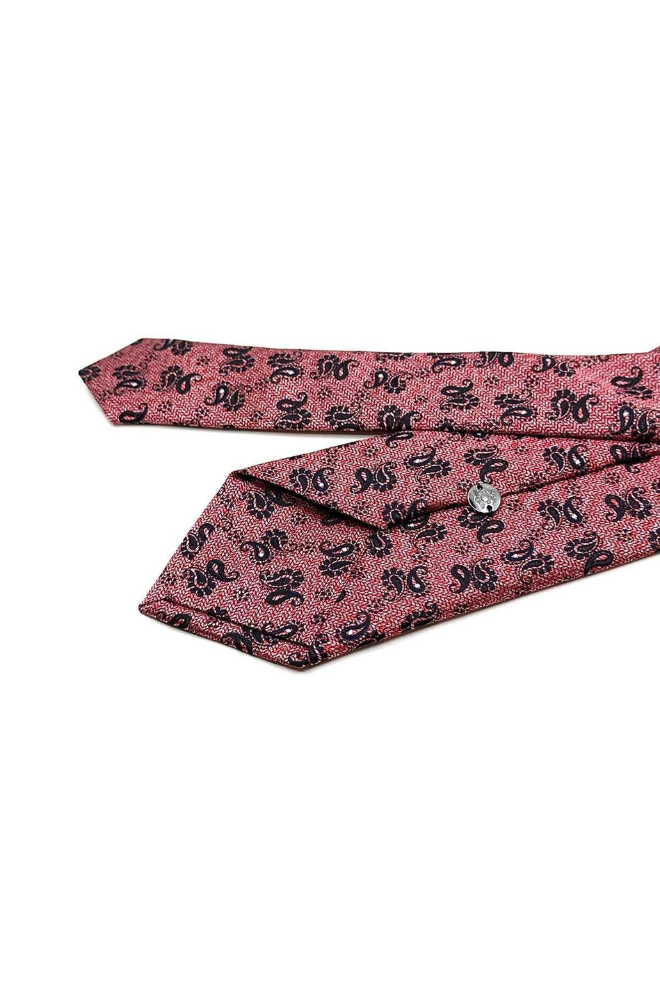 Mercan Şal Desen Mendilli Klasik Kravat KK12931