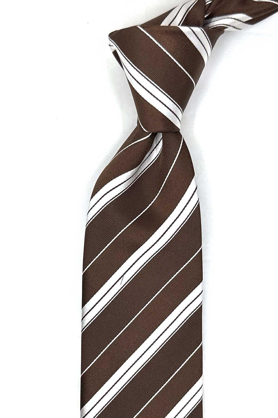 Miluccia Style Kahverengi İtalyan İpek Kravat İK2132