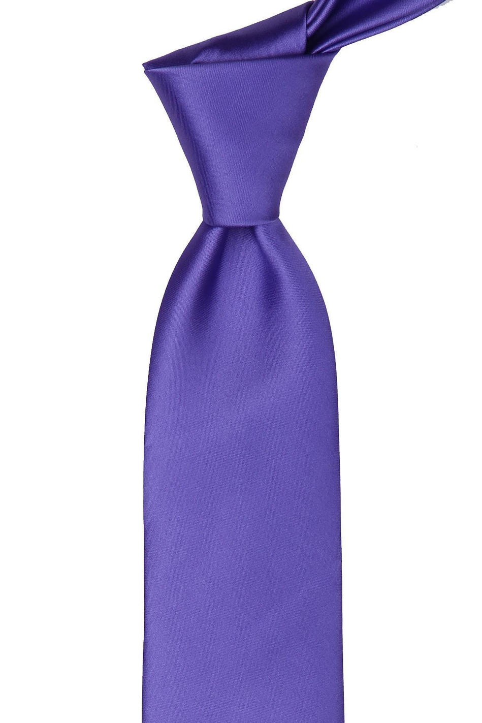 Mor Mendilli Düz Saten Kravat 1116