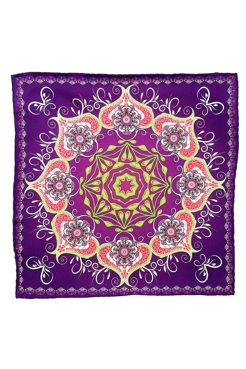 Mor Motif Desen Erkek Cep Mendili SPS544-26