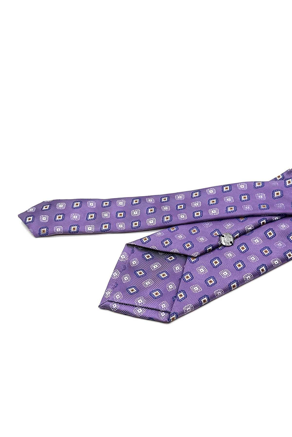 Mor Motif Desen Mendilli Klasik Kravat KK13092